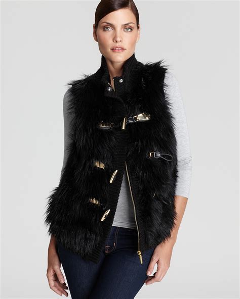 michael kors faux fur sweater